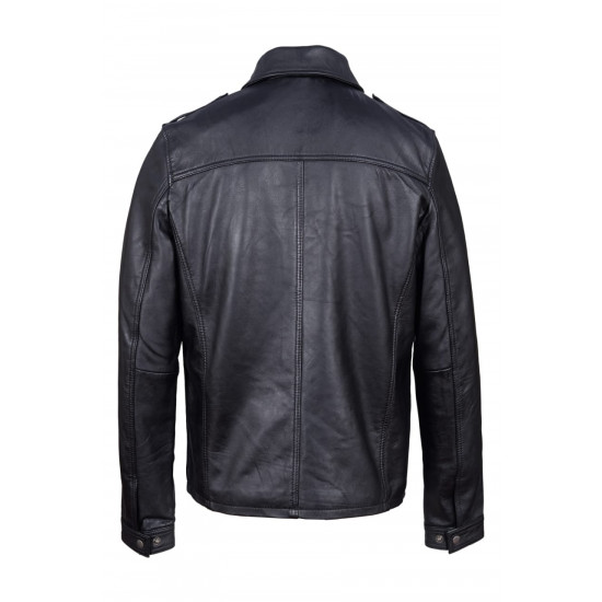 Ranch Black Leather Shirt.