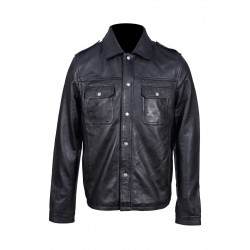 Ranch Black Leather Shirt.