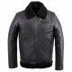 Midnight Black Leather Winter jacket 