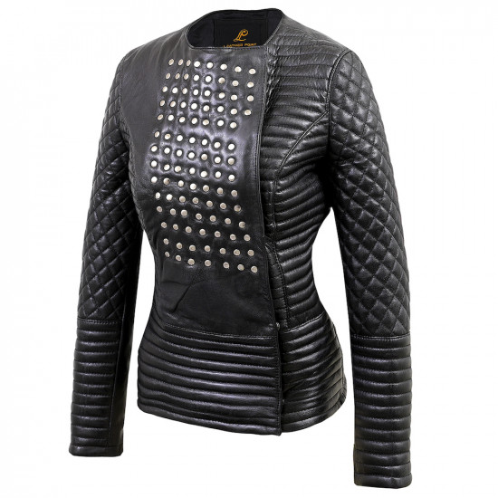 Studded Black Leather Jacket