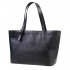 Athena Black Leather Tote