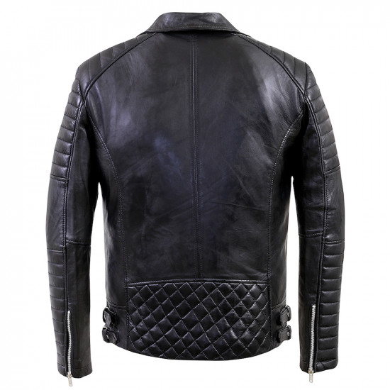 Classic Black Leather Biker Jacket