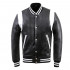 Black Leather Varsity Jacket