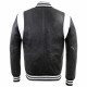 Black Leather Varsity Jacket